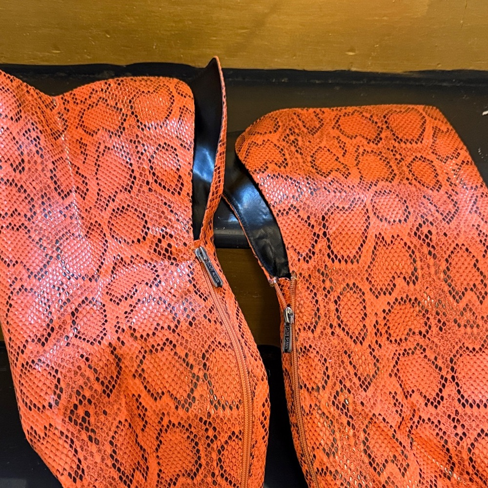 Over-the-Knee Snake Print Boots - Picture 7 of 10